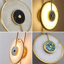 Axyaa Marble Shell Wall Lamp: Retro Minimalist LED Indoor Lighting for Living Room, Bedroom