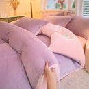 Axyaa Milk Velvet High Gram Duvet Cover - Thick & Warm Large Double Bedding