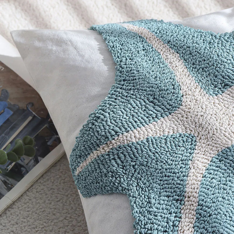 Axyaa Boho Style Starfish Tufted Cushion Cover 45x45 - Sofa Decor Pillow Cover