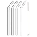 Axyaa Glass Straws 200*12mm - Reusable Eco-friendly Straws with Brush - Smoothie Tea Cocktail Juice