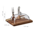 Axyaa Acacia Wood Butter Box Cheese Plate Set
