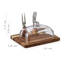 Axyaa Acacia Wood Butter Box Cheese Plate Set