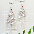 Axyaa Macrame White Pine Tree Wall Hanging - Boho Farmhouse Christmas Decor