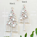Axyaa Macrame White Pine Tree Wall Hanging - Boho Farmhouse Christmas Decor
