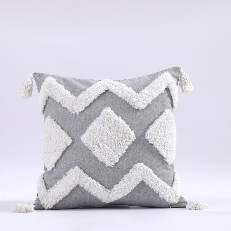 Tufted Rainbow Cushion Cover for Home Decor Axyaa Brand
