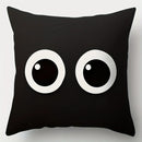 Axyaa Black Expression Sofa Pillowcase Set, 17.7* 17.7, Home Decor, Single-Sided Print