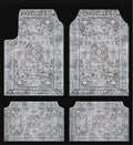 Axyaa Bohemian Style Car Foot Mat Home Rug Set Anti-slip American Retro Rugs