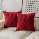 Axyaa Corduroy Throw Pillow Cover 45x45 for Sofa Bed Living Room Plush Cushion Case