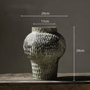 Axyaa Coarse Pottery Porcelain Vase Chinese Retro Floral Arrangement Home Decor