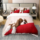 Axyaa Cute Puppy Dog Bedding Set - Duvet Cover + 2 Pillowcase