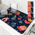 Axyaa Christmas Coffee Dry Mat - Absorbent & Anti-Slip Table Placemat