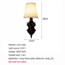 Axyaa Black Iron Wall Lamp Retro Bedroom Hotel European Style Sconce
