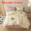 Axyaa Shell Embroidery Solid Color Four Piece Set