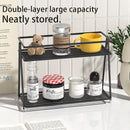 Axyaa Double-Layer Cup Holder & Tea Set Organizer stand for Desk, Dining Table Storage