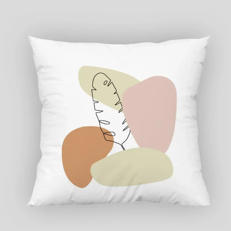Nordic Fruit Leaf Pillowcase by Axyaa: Modern Abstract Art for Home Living