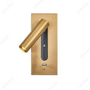 Axyaa LED Wall Light with Switch, 3W Warm Spotlight, USB Charging Port, Bedroom Bedside Lamp