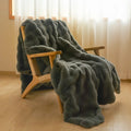 Axyaa Rabbit Fleece Blanket Quilt: Winter Thickened, Soft, & Cozy Sofa Blanket