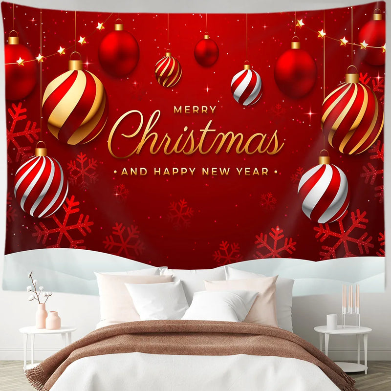 Axyaa Christmas Tapestry: Festive Holiday Party Decoration for Home Living Room Bed