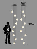 Axyaa Modern Chandelier Stair Pendant Lights Interior Lighting for Living Room & Home Décor