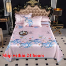 Axyaa Ice Silk Printed Naked Sleeping Mat Set, 230x250cm