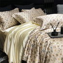 Axyaa Floral Silk Bedding Set Duvet Cover Sheet Pillowcase Luxury Soft Bedsheet