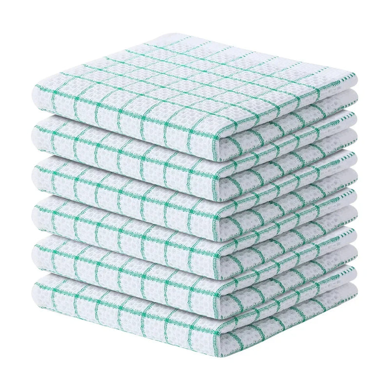 Axyaa Cotton Dishcloth Kitchen Towel Set Super Absorbent Home Cleaning Cloths