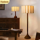 Axyaa Solid Wood Floor Lamp: Japanese Wabi Sabi Style for Living Room and Bedroom