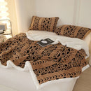 Axyaa Diamond Grid Jacquard Throw Blanket in New Bohemia Style