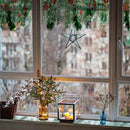 Axyaa Pine Tree & Pinecone Window Clings, Static Xmas Decor for Glass Displays