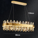 Axyaa Crystal Chandelier Dining Room Ceiling Light Luxury Pendant Lamp