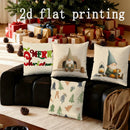 Axyaa Christmas Gnomes & Tree Pillow Cover Set for Sofa, Bedroom, Car