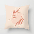 Axyaa Geometric Flower Leaves Cushion Cover - Desert Sunrise Cactus Pillowcase