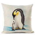 Axyaa Penguin Cushion Cover: Cute Sofa Pillow for Kids & Living Room, 45x45cm