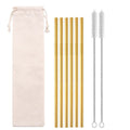 Axyaa Stainless Steel Straws Set - Eco-Friendly Reusable Portable Travel Essential