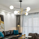 Axyaa Modern LED Glass Ball Chandelier for Living Room Decor
