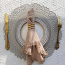 Axyaa Round Pink Placemats Set for Dining and Events