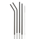 Axyaa Rose Steel Straw Set - Reusable Straws for Drinks & Cocktails