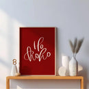 Axyaa Minimalist Red Christmas Tree Canvas Print for Modern Living Room décor
