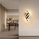 Axyaa Curved Spiral LED Wall Lamp for Bedroom Corridor Living Room Lighting