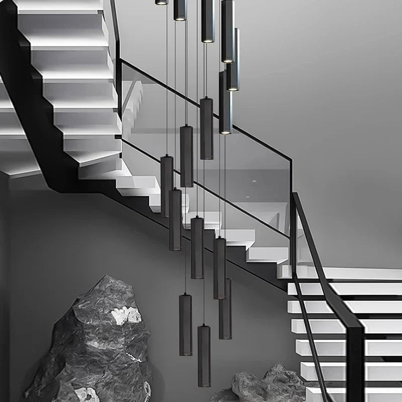 Axyaa Nordic Stair Chandelier Living Dining Room Pendant Ceiling Light