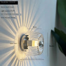 Axyaa Nordic Glass Wall Lamp - LED Lighting Effect for Bedroom and Living Room