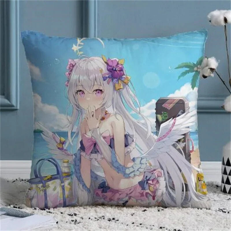 Axyaa Blue Archive Throw Pillow Cover - Soft Sofa Decor Case