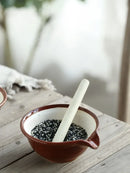 Axya Ceramic Garlic Sesame Grinder Kitchen Masher Bowl