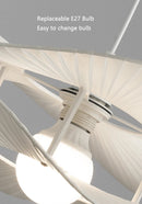 Axyaa Nordic Hat Pendant Lamps in White Fabric for Indoor Lighting