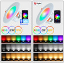 Axyaa Smart Zigbee LED Downlight: Dimmable, Color Change, Voice Control