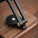 Axyaa Walnut Wood Mobile Stand for iPad Tablet, Adjustable Lifting and Rotating Bracket