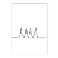 Axyaa Nordic Piano Music Notes Wall Art Poster - Black White Canvas Print
