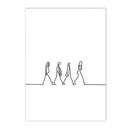 Axyaa Nordic Piano Music Notes Wall Art Poster - Black White Canvas Print