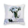 Axyaa Vase Flower Polyester Throw Pillowcase for Home Decor