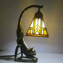 Axyaa Tiffany Cat Table Lamp: LED Vintage Creative Light for Home Bedroom